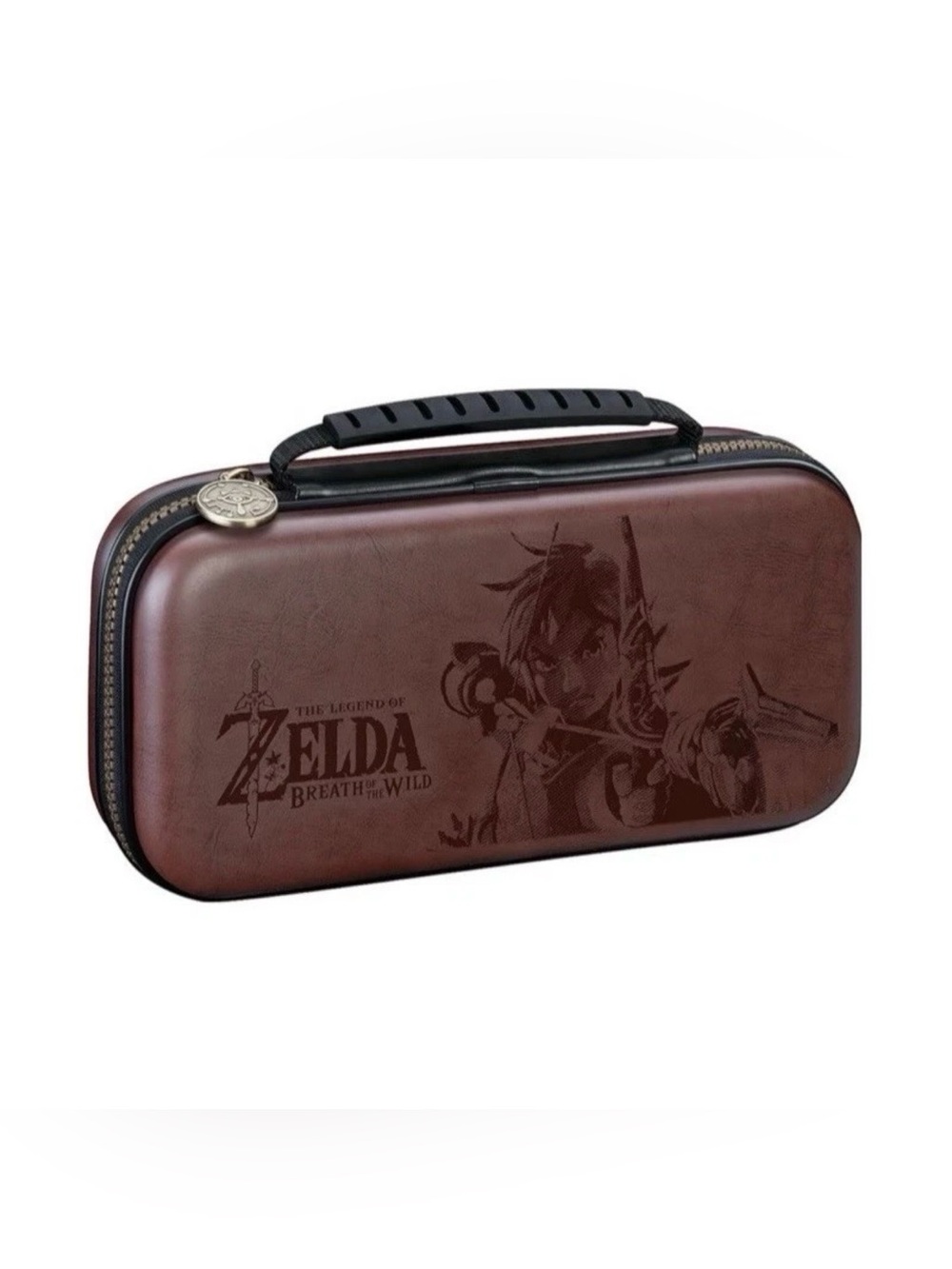 Nintendo Switch Legend Of Zelda Breath Of The Wild Brown Leather Carrying Case